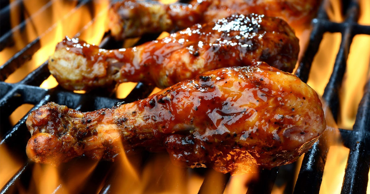 Grilled Chicken Legs with BBQ Sauce