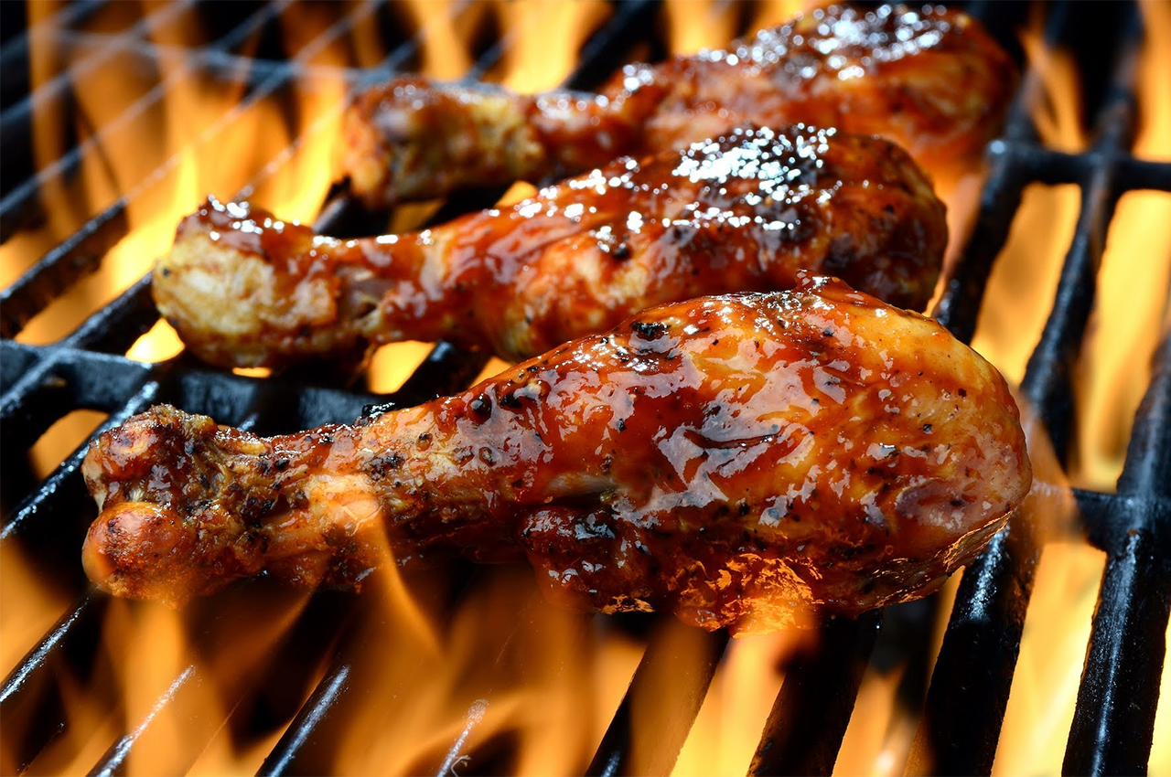 Grilled Chicken Legs with BBQ Sauce
